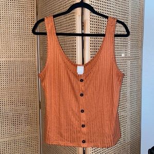 Burnt Orange Copper Crop tank